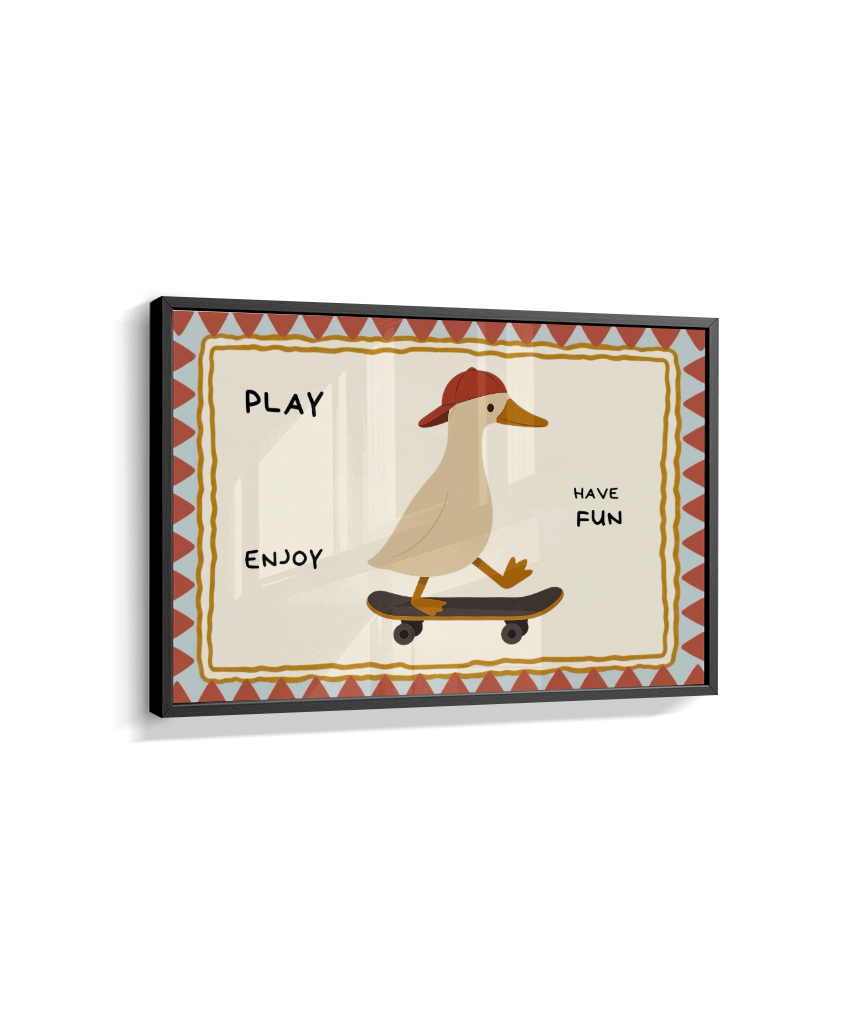 Pato no skate (retangular)