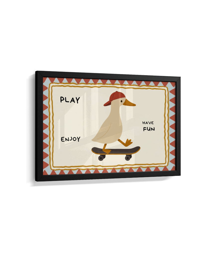 Pato no skate (retangular)