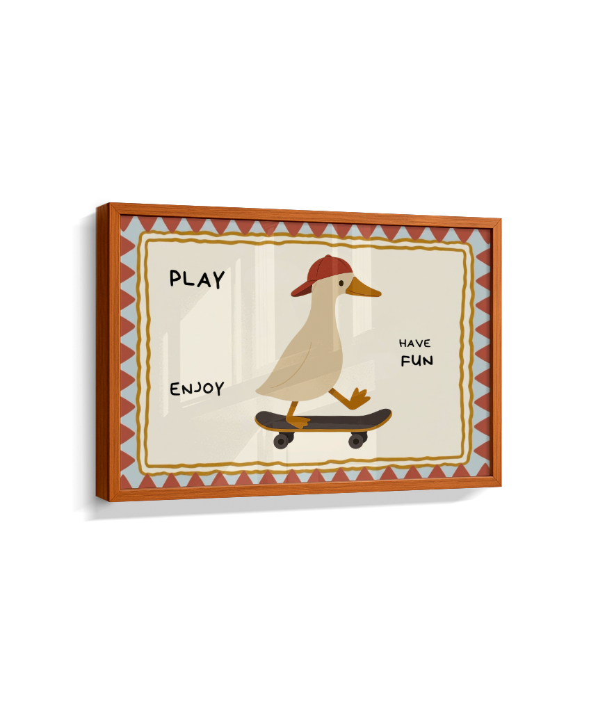 Pato no skate (retangular)