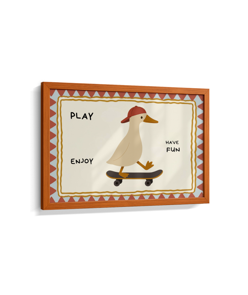 Pato no skate (retangular)