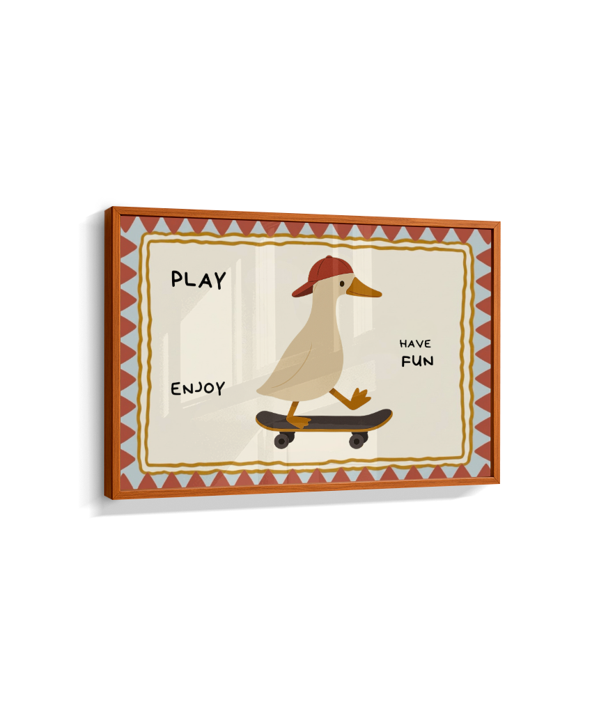 Pato no skate (retangular)
