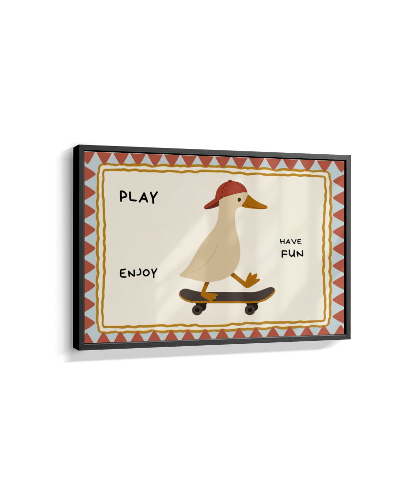 Pato no skate (retangular)