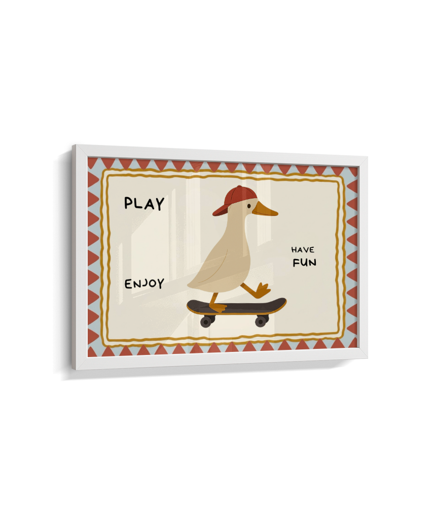Pato no skate (retangular)