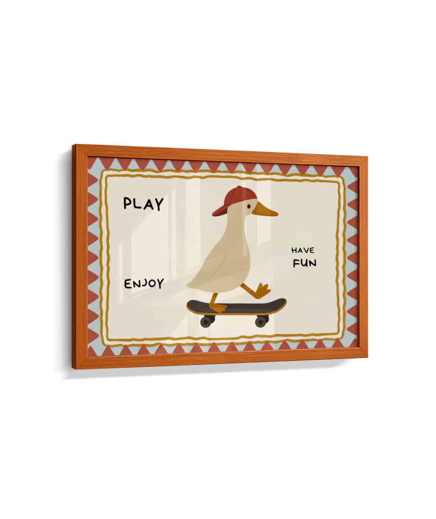 Pato no skate (retangular)