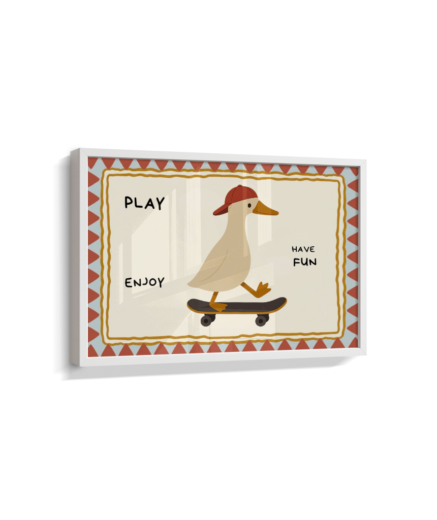 Pato no skate (retangular)