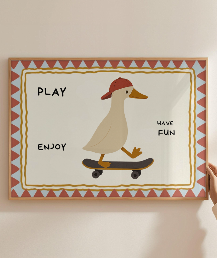 Pato no skate (retangular)