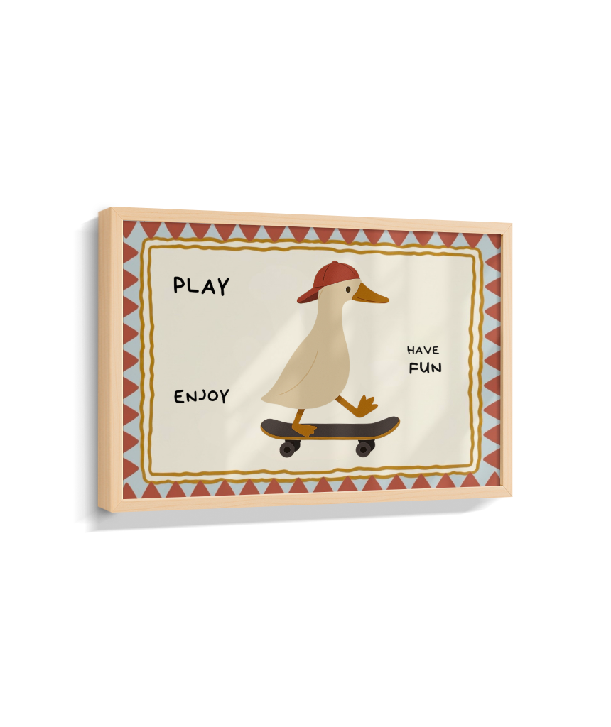 Pato no skate (retangular)