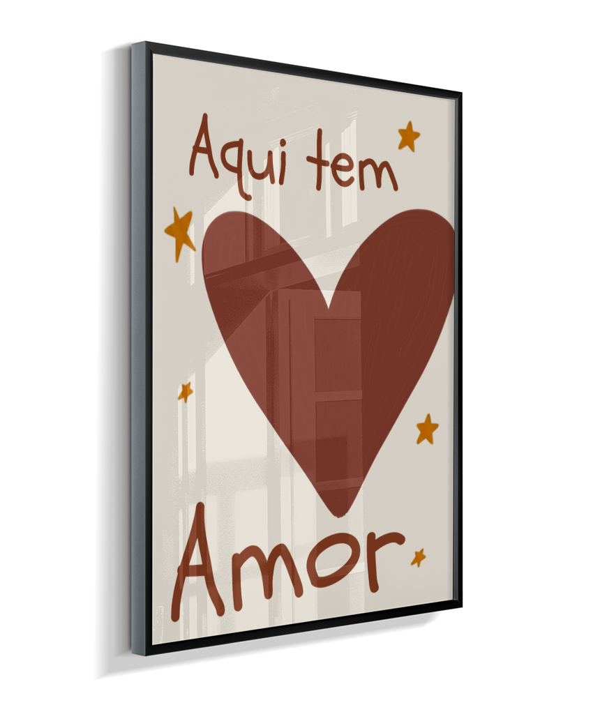 Aqui tem amor (coração e estrelas)