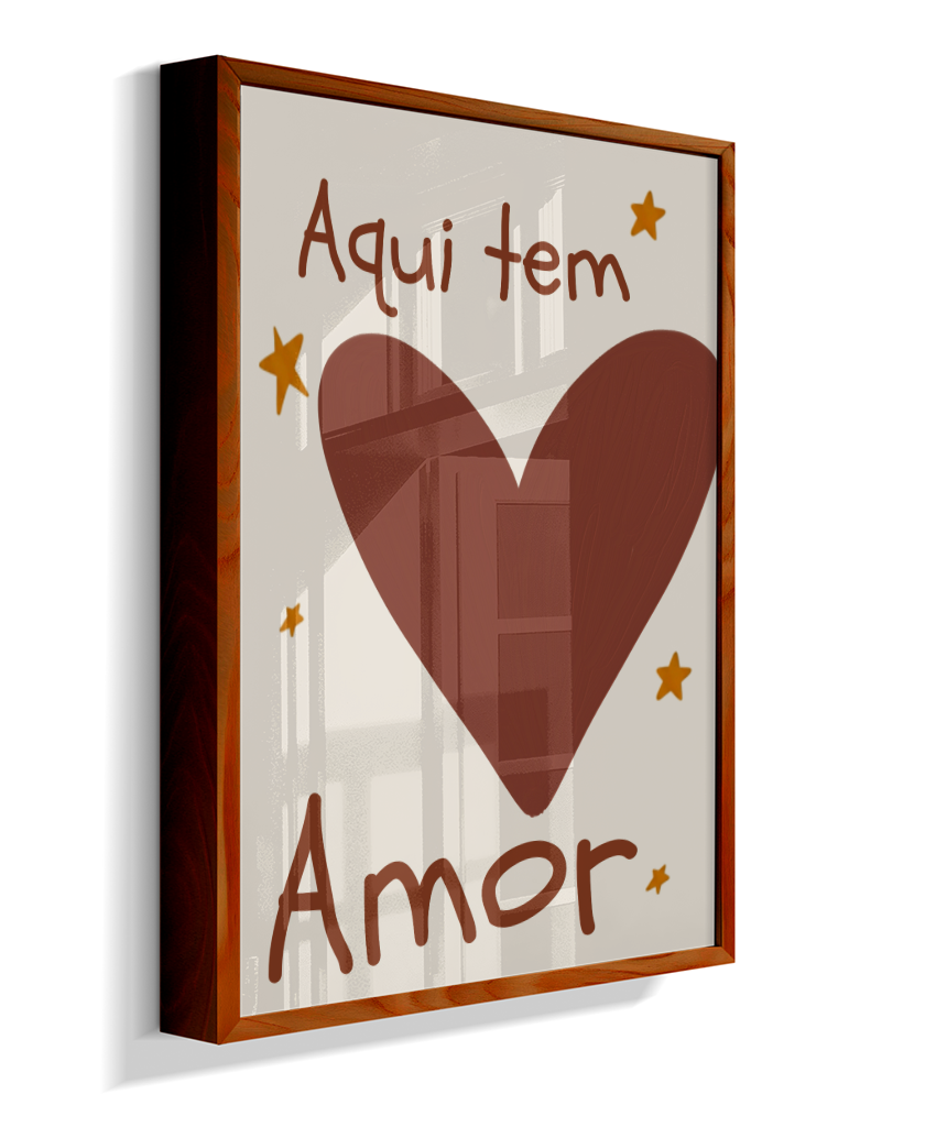 Aqui tem amor (coração e estrelas)