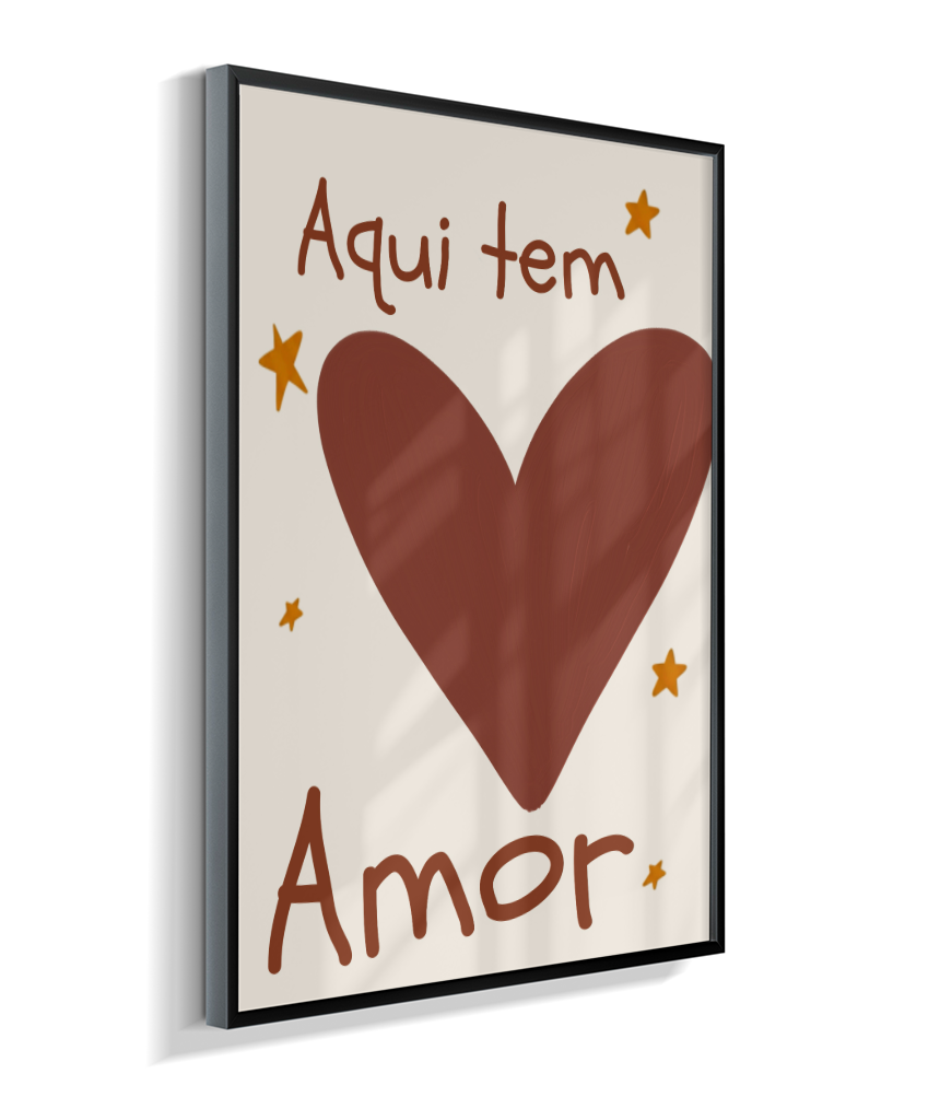 Aqui tem amor (coração e estrelas)
