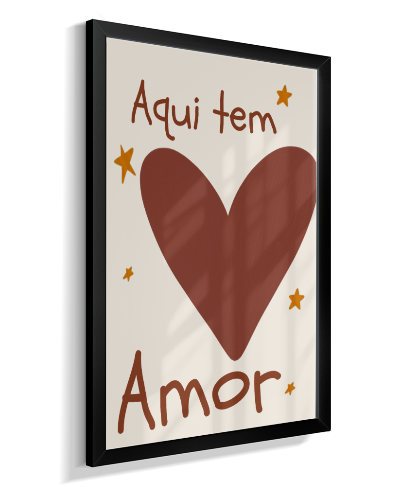 Aqui tem amor (coração e estrelas)