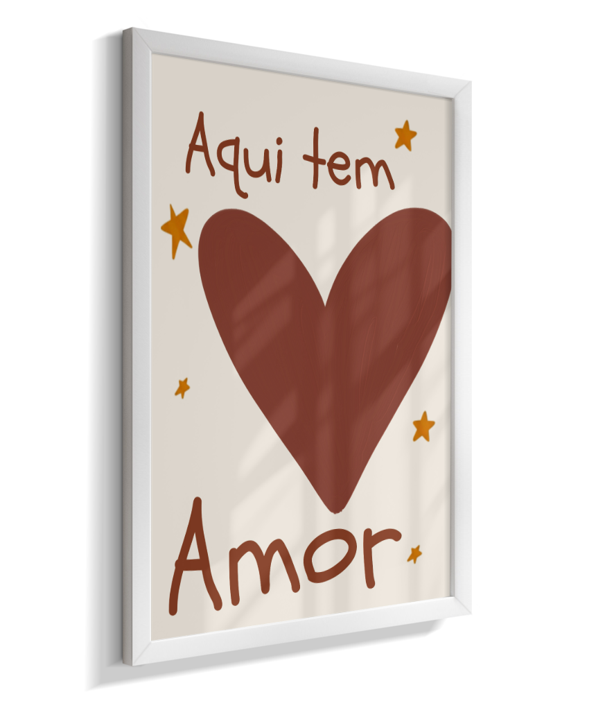 Aqui tem amor (coração e estrelas)