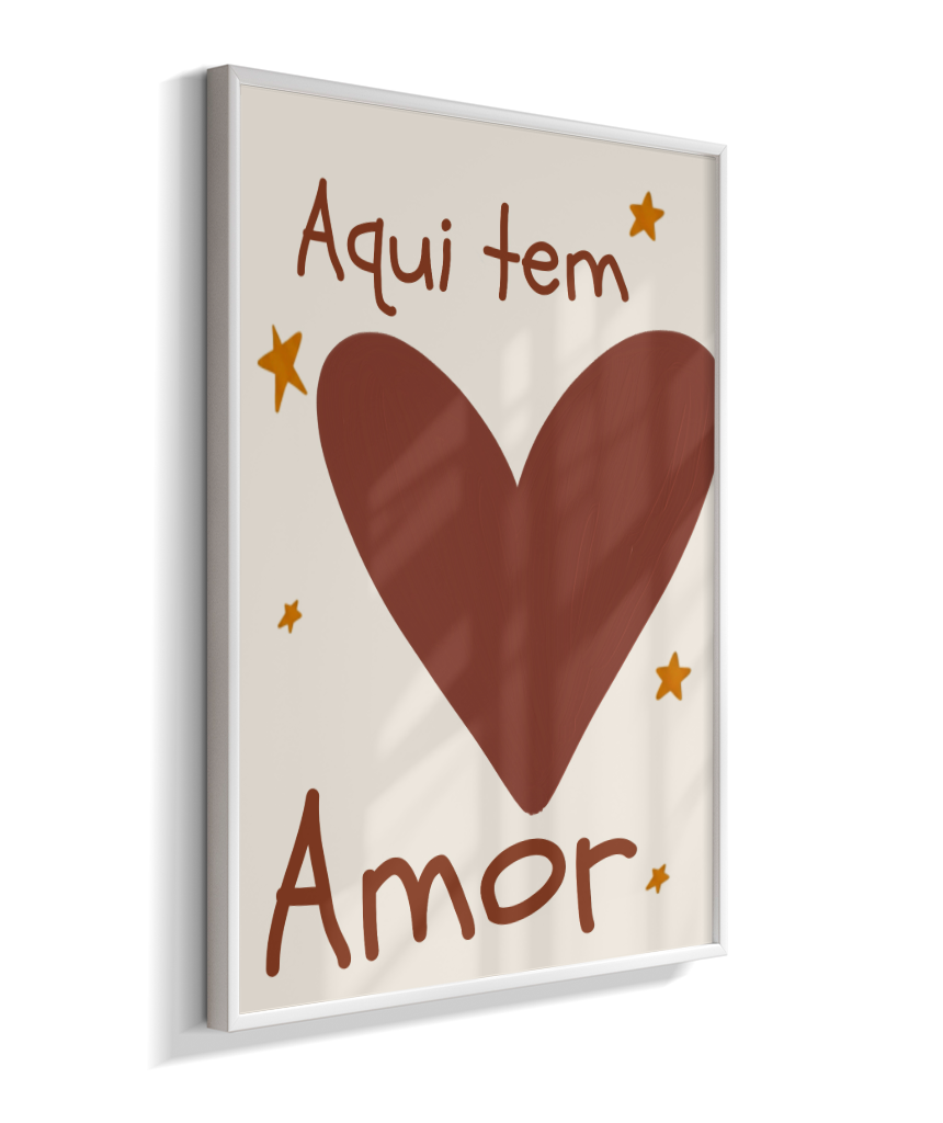 Aqui tem amor (coração e estrelas)
