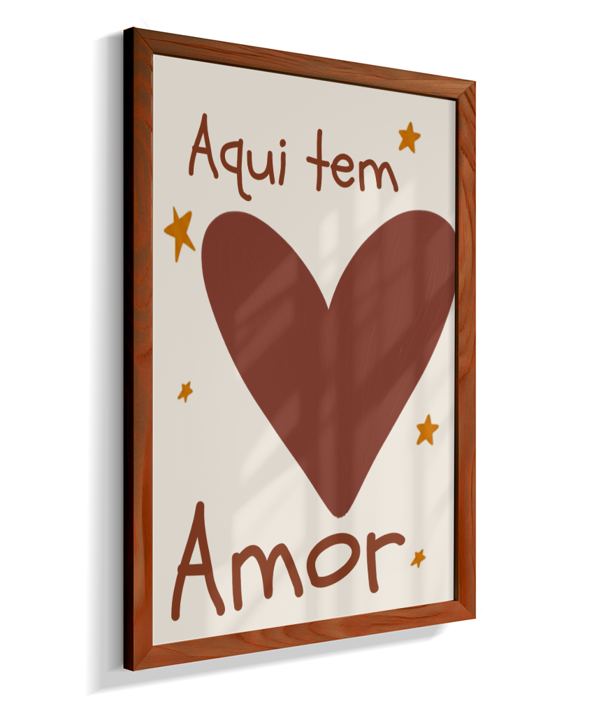 Aqui tem amor (coração e estrelas)