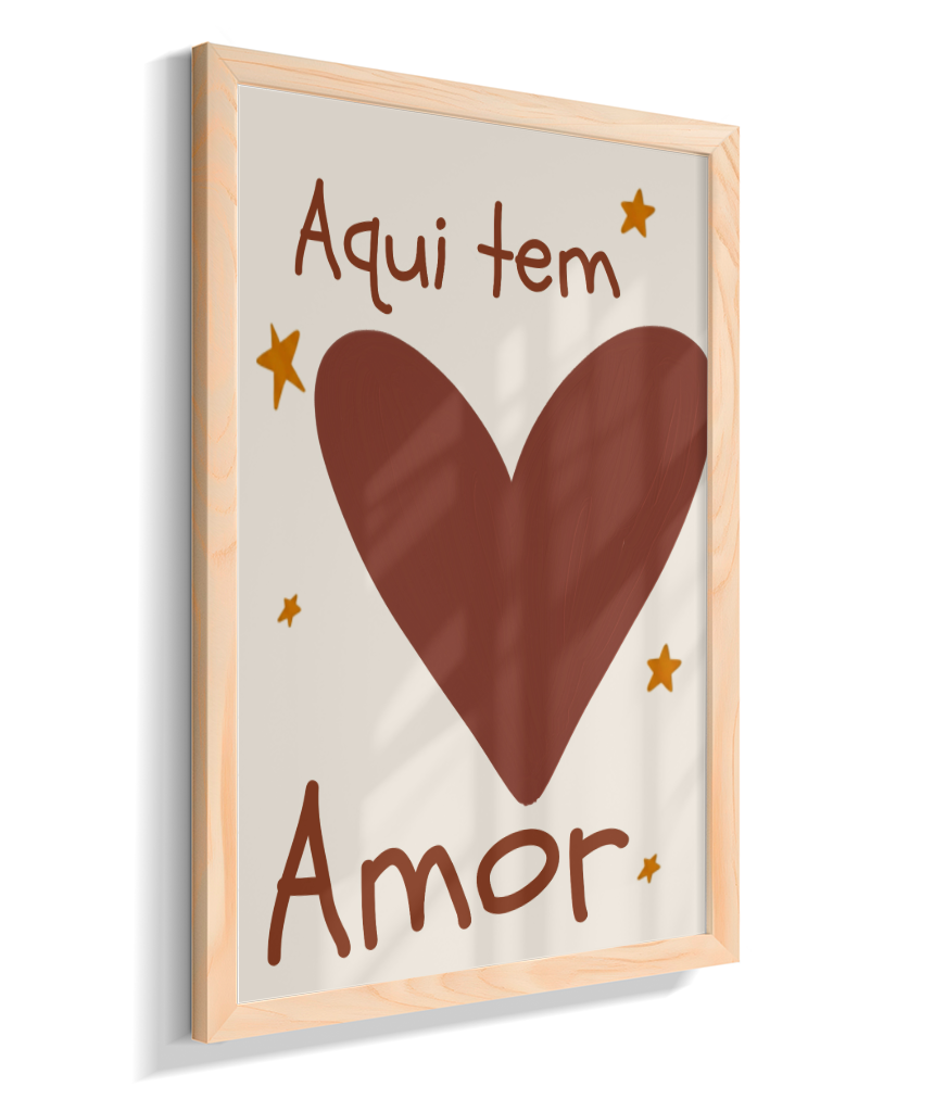 Aqui tem amor (coração e estrelas)
