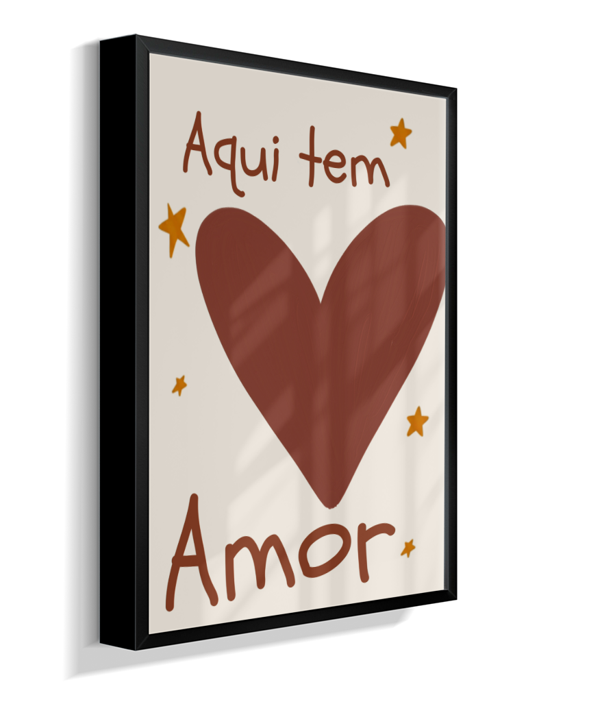 Aqui tem amor (coração e estrelas)