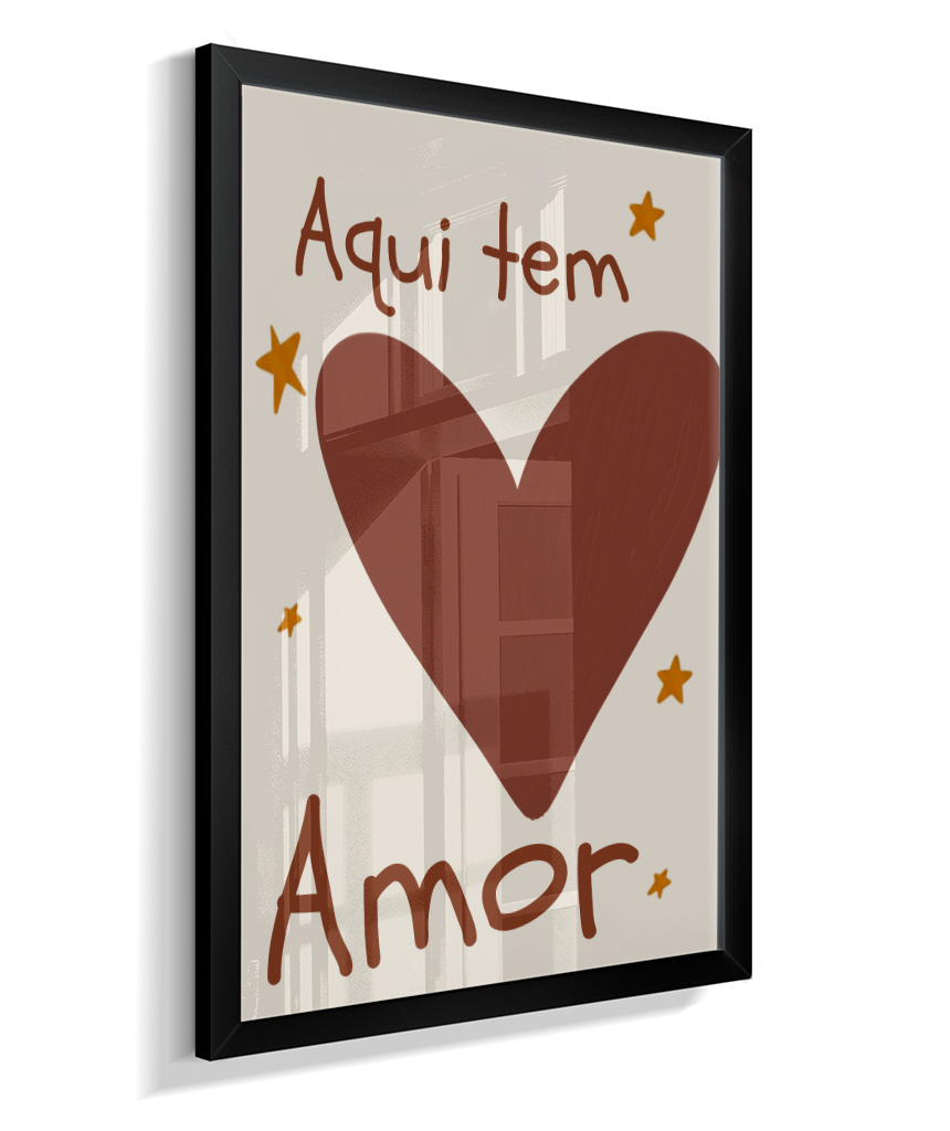 Aqui tem amor (coração e estrelas)