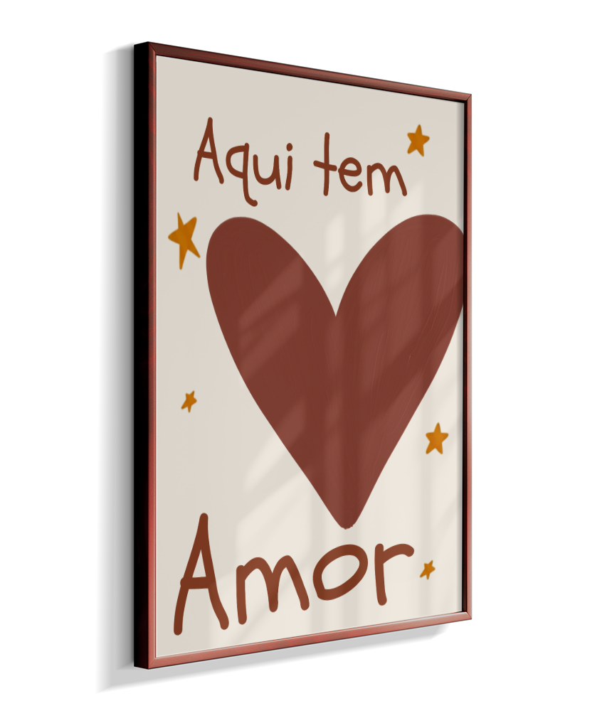 Aqui tem amor (coração e estrelas)
