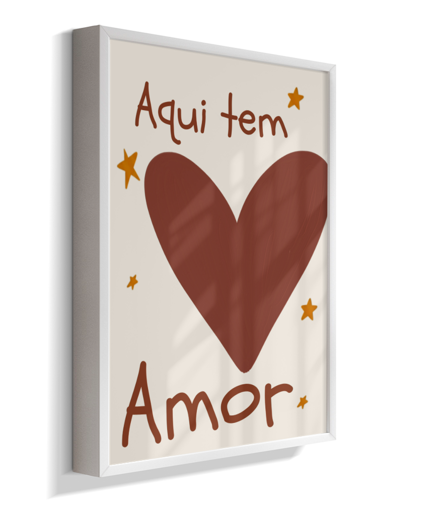 Aqui tem amor (coração e estrelas)
