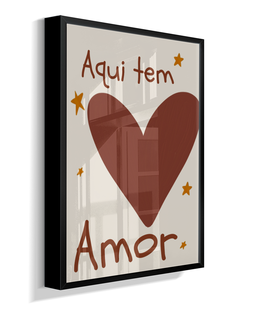 Aqui tem amor (coração e estrelas)