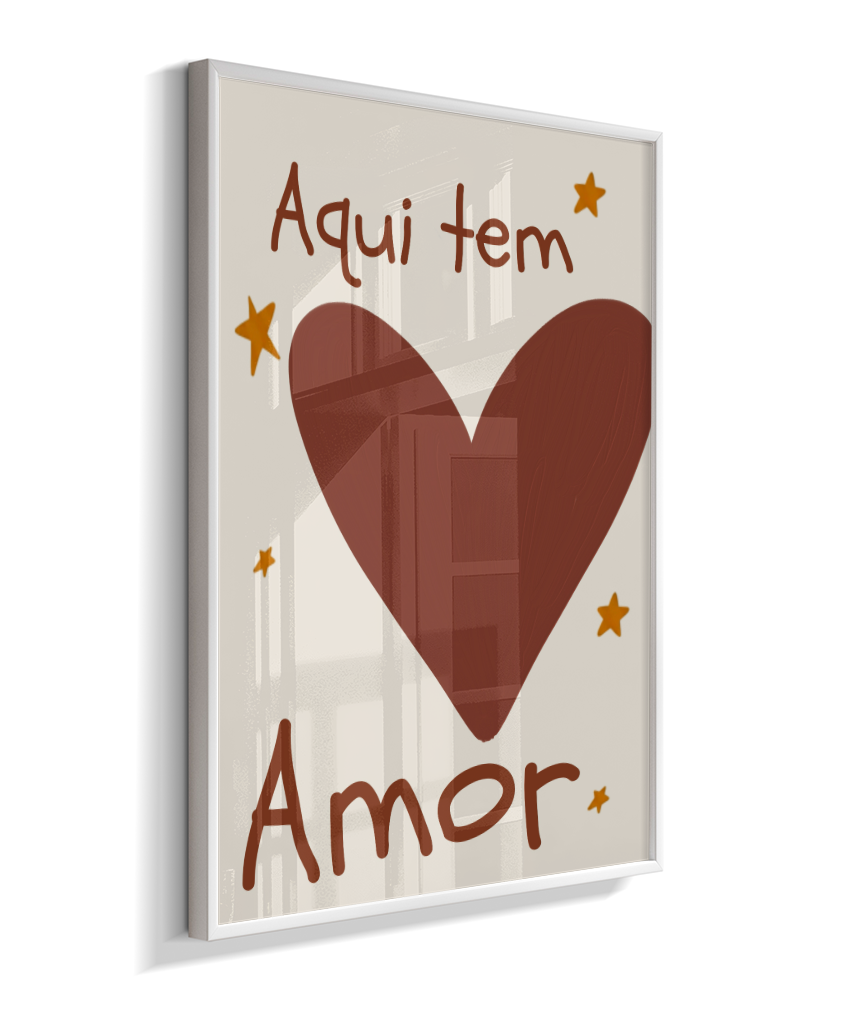 Aqui tem amor (coração e estrelas)