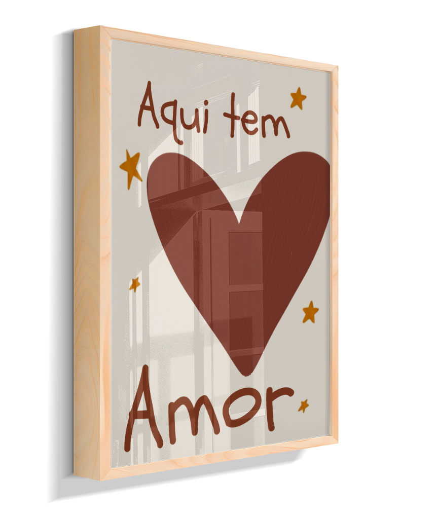 Aqui tem amor (coração e estrelas)