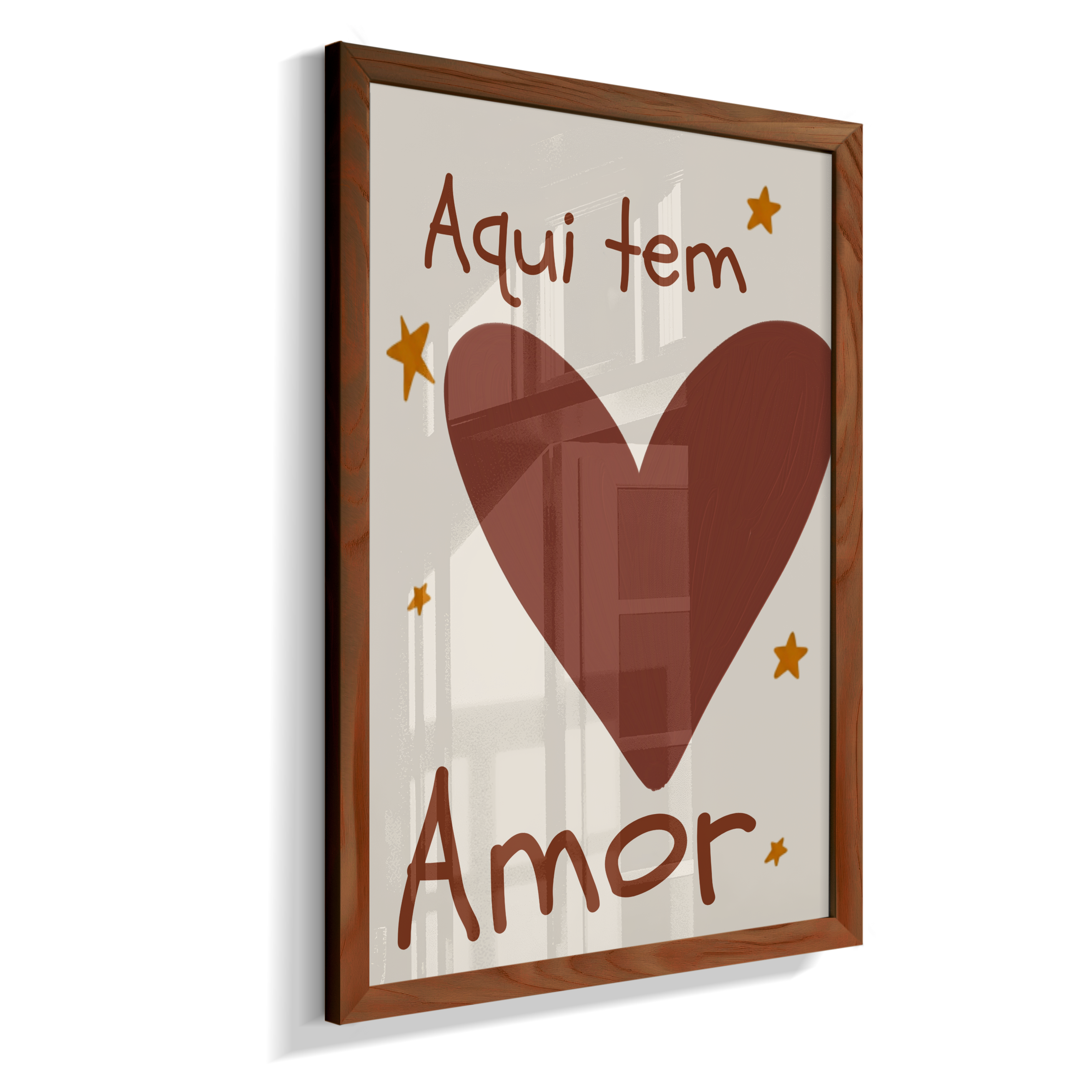 Aqui tem amor (coração e estrelas)