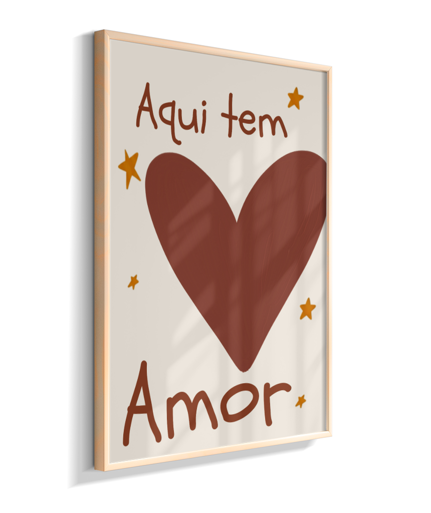 Aqui tem amor (coração e estrelas)