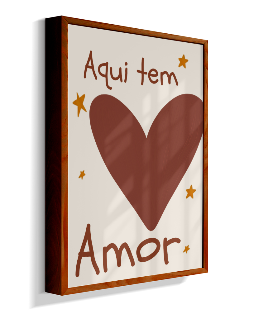 Aqui tem amor (coração e estrelas)