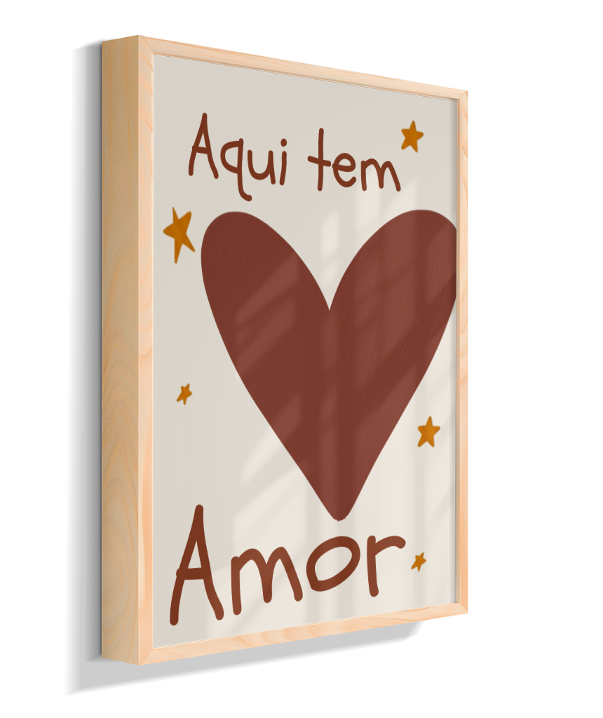 Aqui tem amor (coração e estrelas)