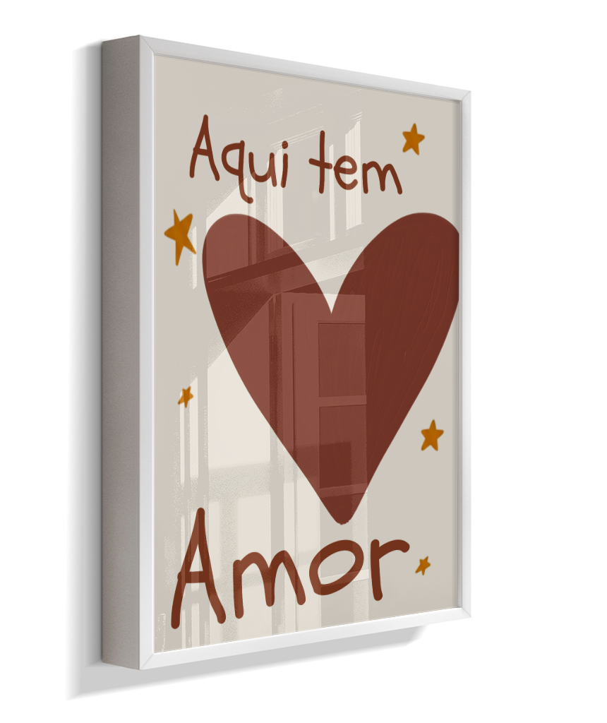 Aqui tem amor (coração e estrelas)