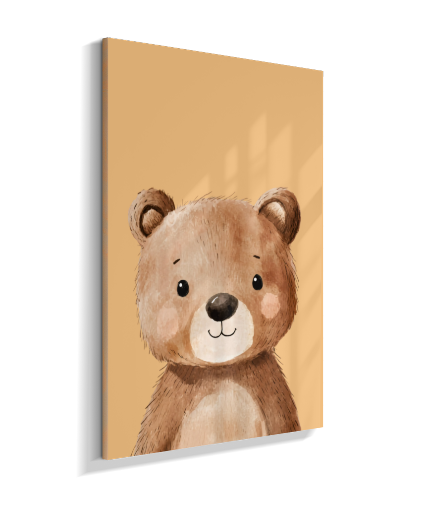 Urso perfil (fundo amarelo)