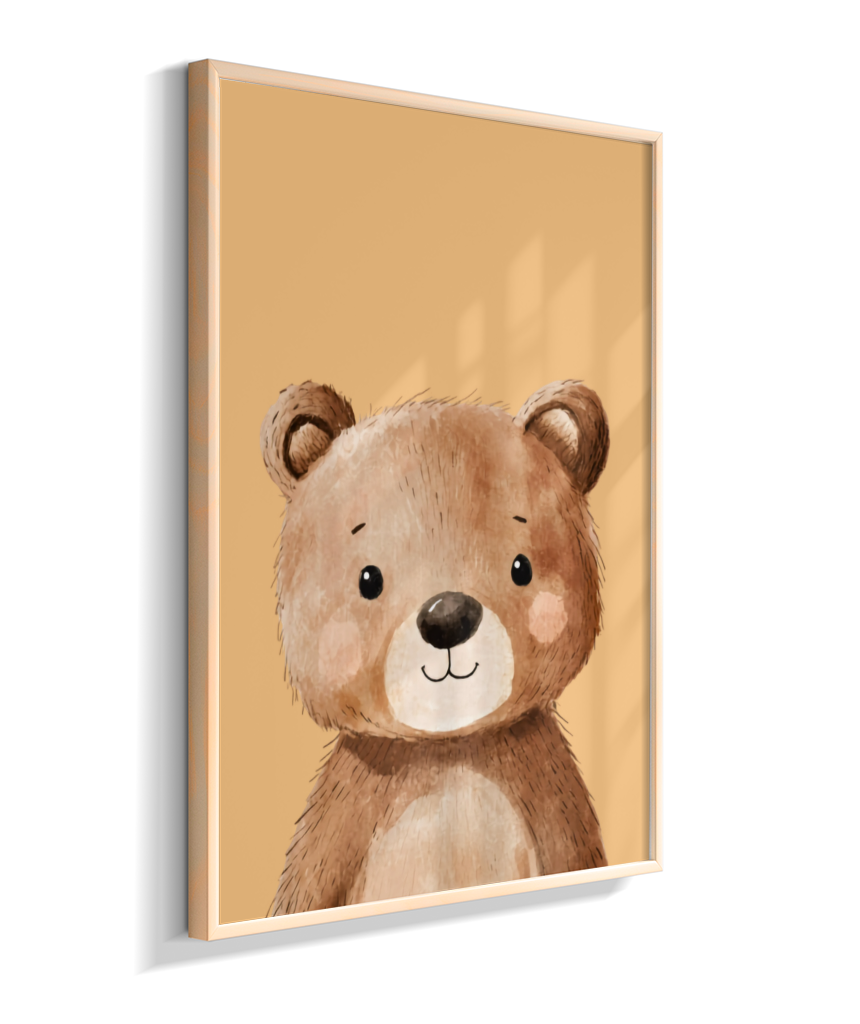 Urso perfil (fundo amarelo)
