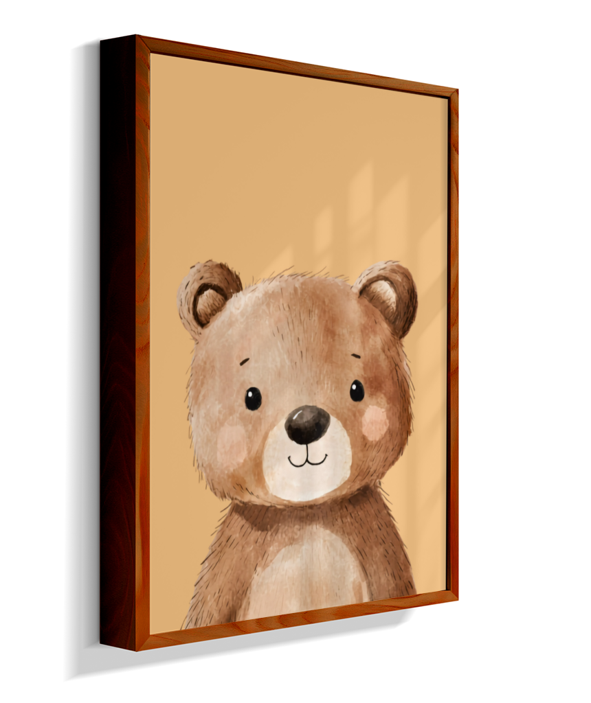 Urso perfil (fundo amarelo)