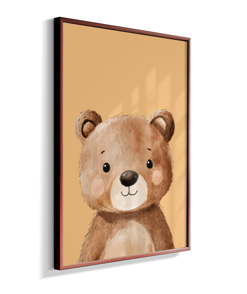 Urso perfil (fundo amarelo)