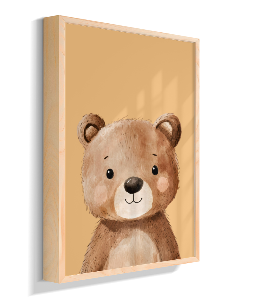 Urso perfil (fundo amarelo)