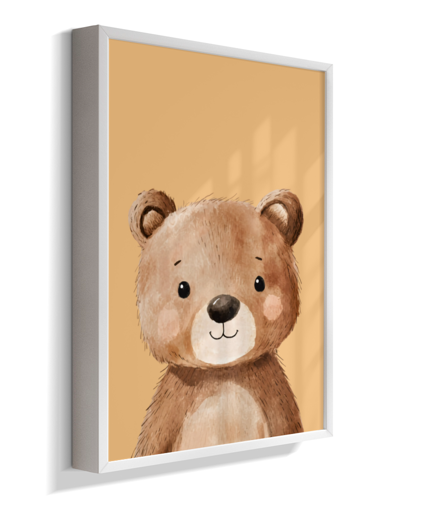 Urso perfil (fundo amarelo)