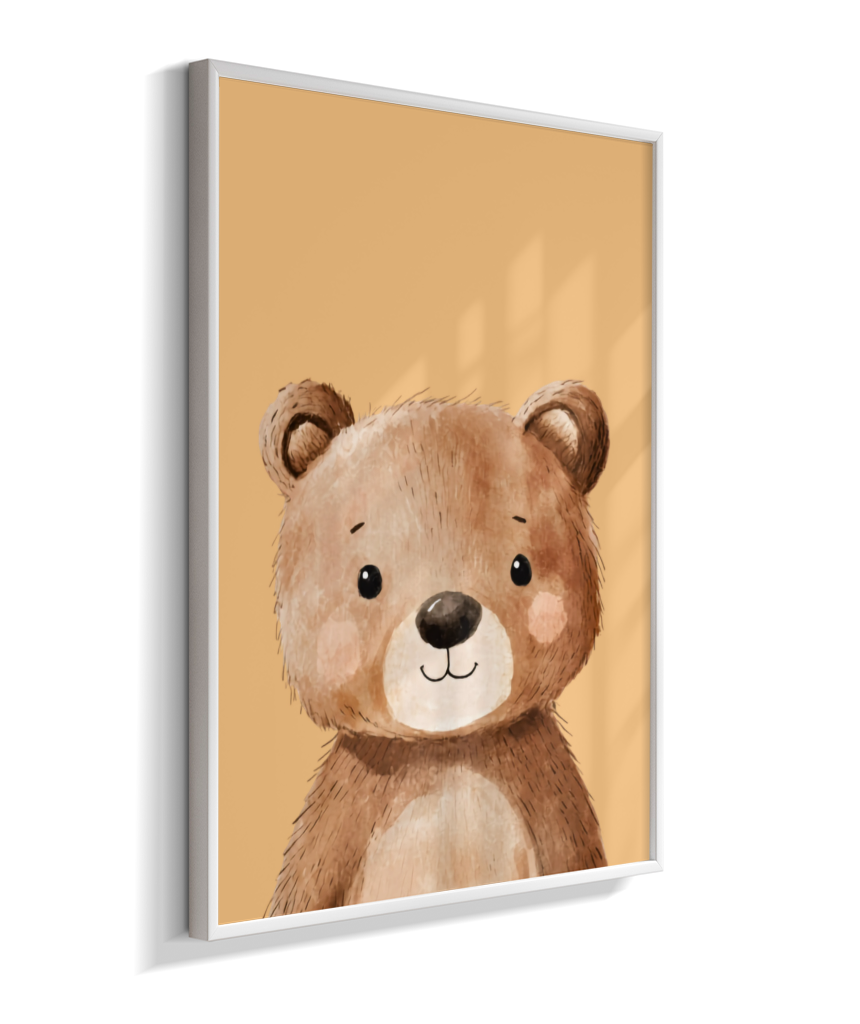 Urso perfil (fundo amarelo)