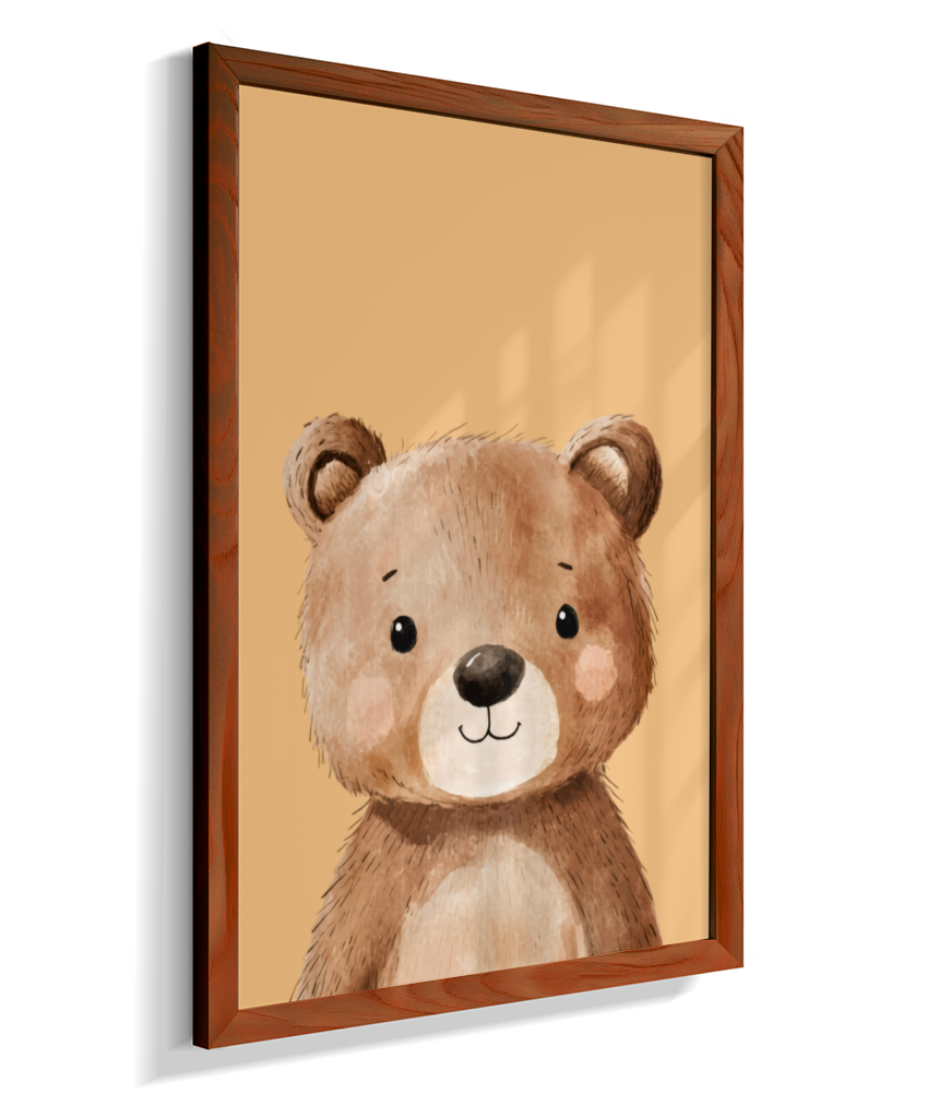 Urso perfil (fundo amarelo)