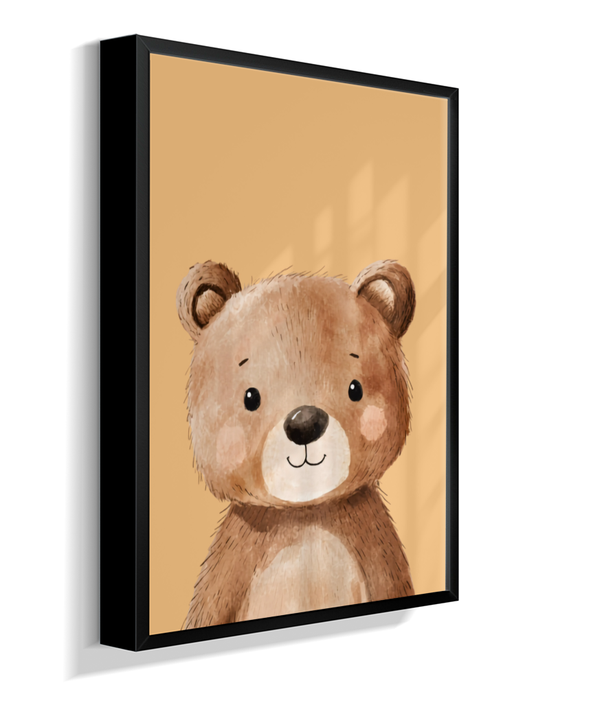 Urso perfil (fundo amarelo)