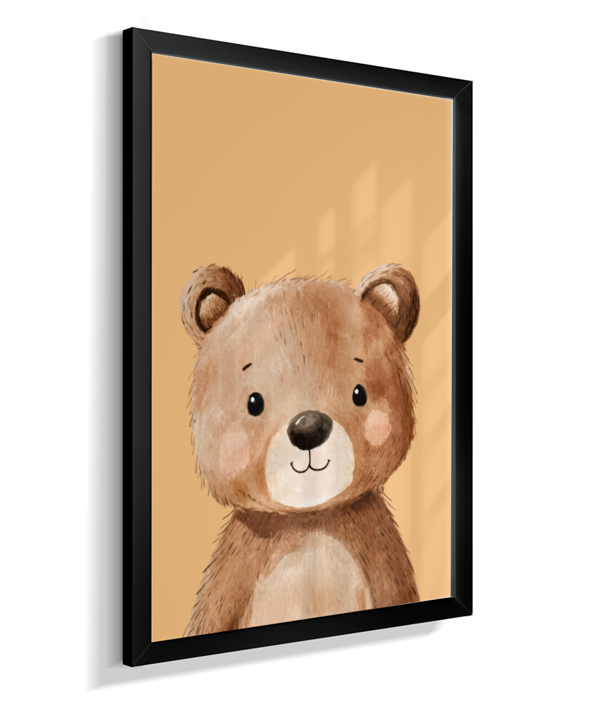 Urso perfil (fundo amarelo)
