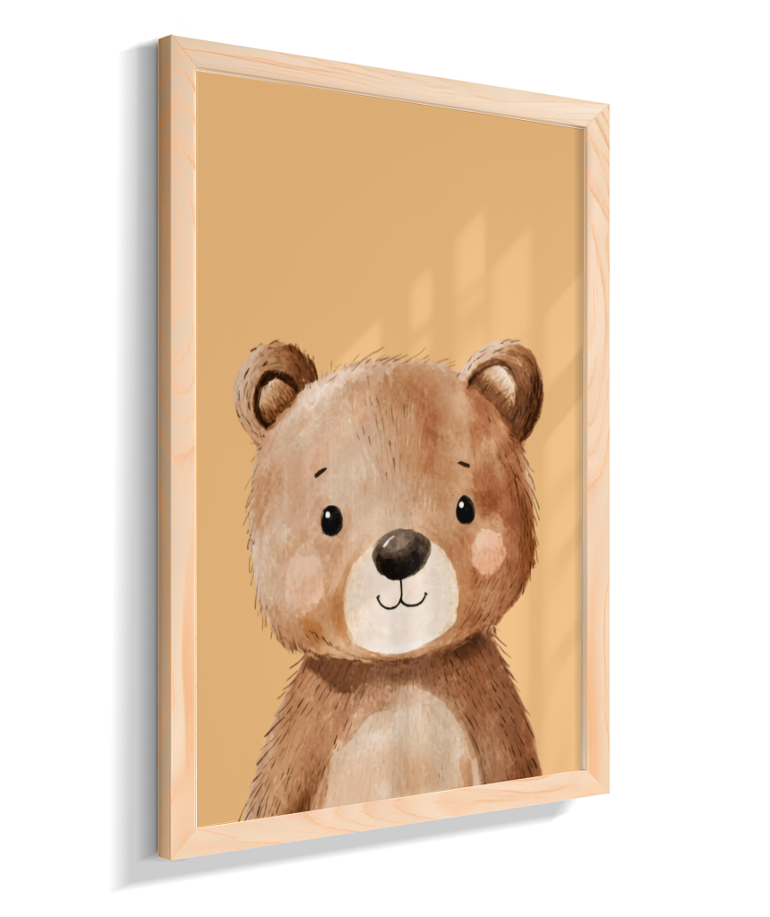 Urso perfil (fundo amarelo)