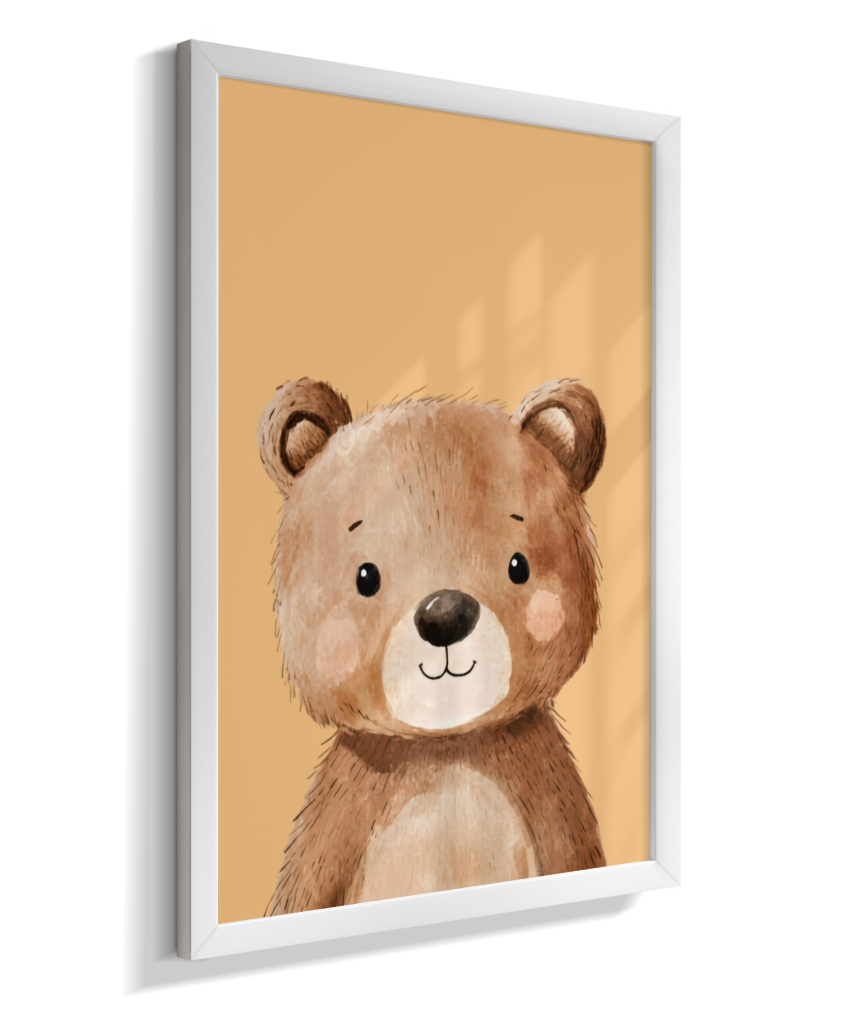 Urso perfil (fundo amarelo)
