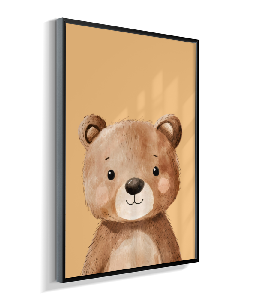 Urso perfil (fundo amarelo)