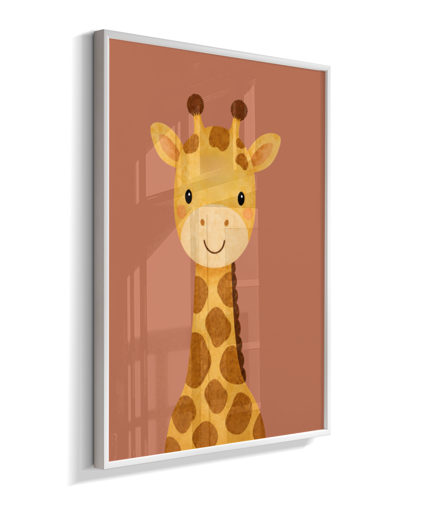 Girafa perfil (fundo rose)