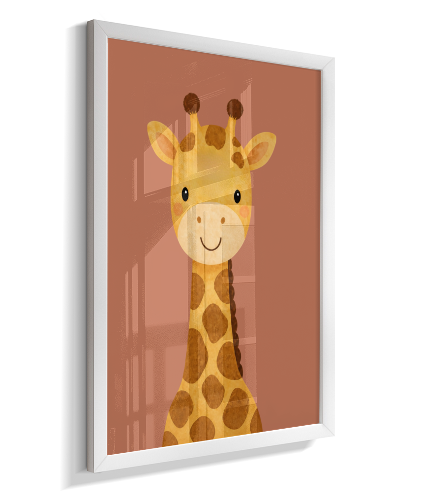 Girafa perfil (fundo rose)