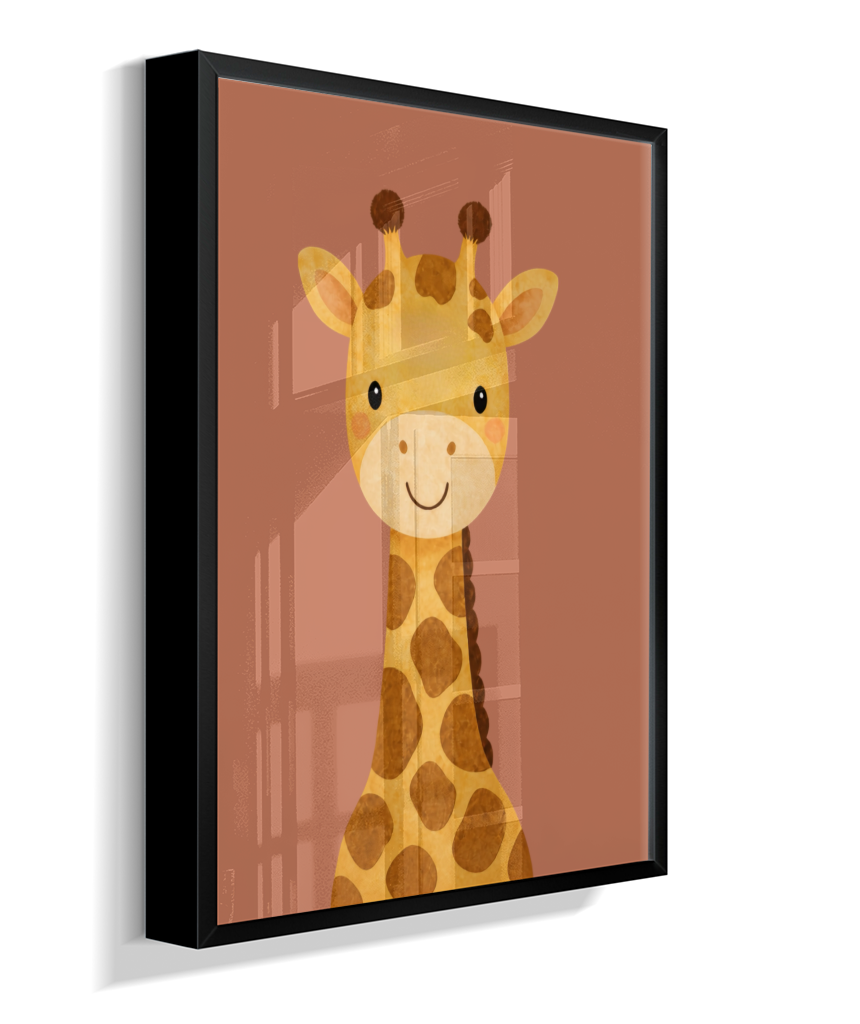 Girafa perfil (fundo rose)
