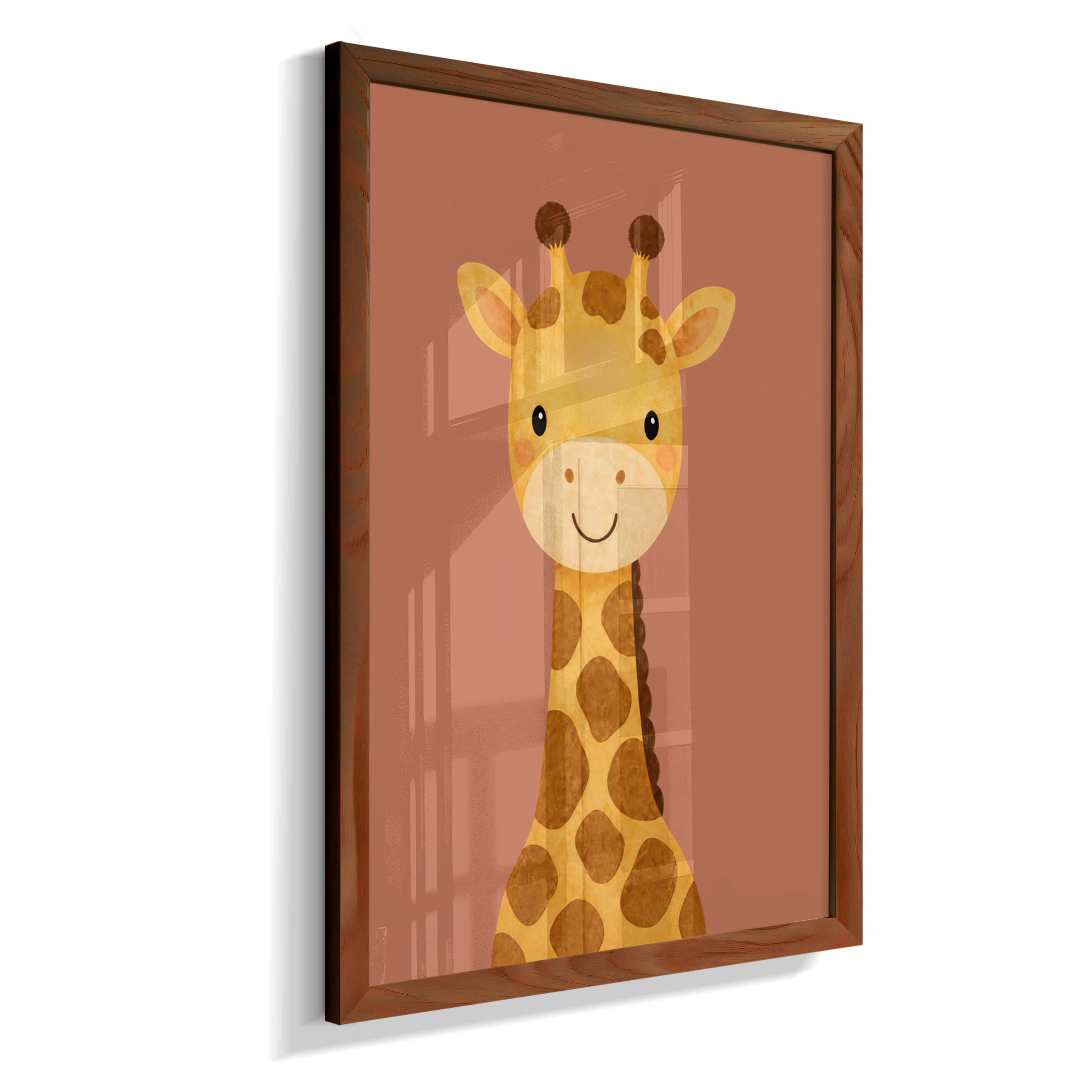 Girafa perfil (fundo rose)