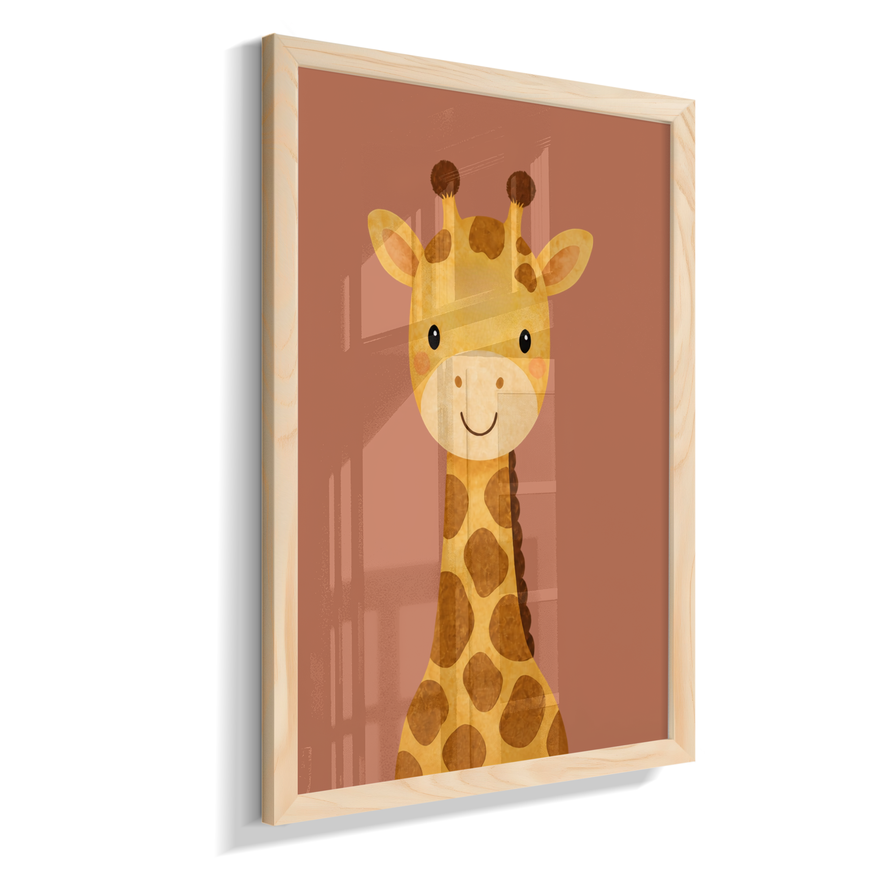 Girafa perfil (fundo rose)