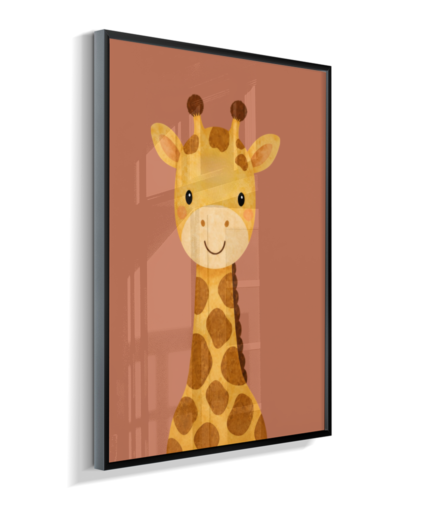 Girafa perfil (fundo rose)